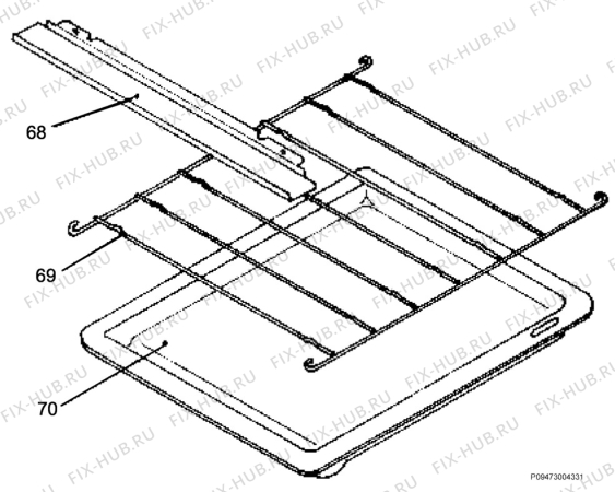 Взрыв-схема плиты (духовки) Zanussi ZC531GSA - Схема узла Section 5